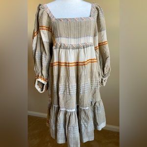 Free People mini dress. Puffy sleeves